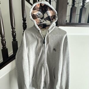 Burberry zip up hoodie worn less than 5 times. XL